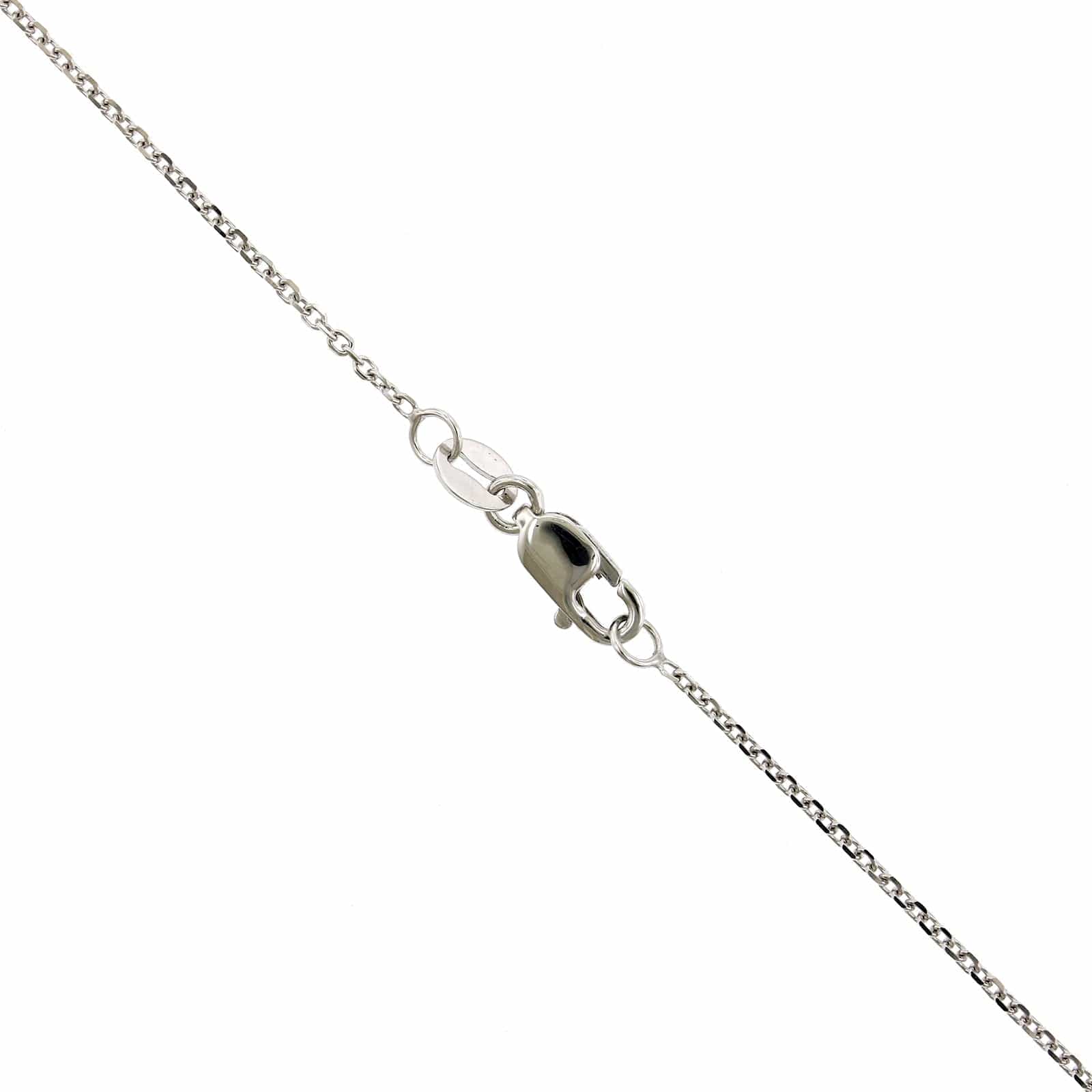 14K White Gold Small Diamond Cross Necklace, 14k white gold, Long's Jewelers