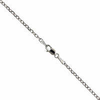 14K White Gold Slim Diamond Cross Necklace