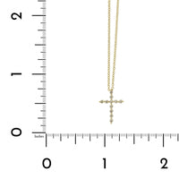 14K Yellow Gold Single Prong Diamond Cross Necklace, 14k yellow gold, Long's Jewelers