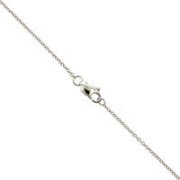 14K White Gold Single Prong Diamond Cross Necklace, 14k white gold, Long's Jewelers
