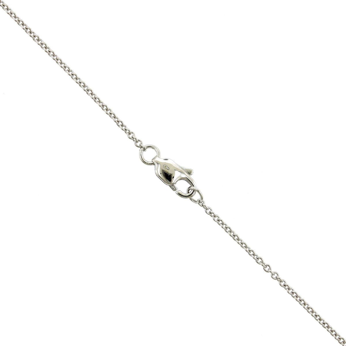 14K White Gold Single Prong Diamond Cross Necklace, 14k white gold, Long's Jewelers