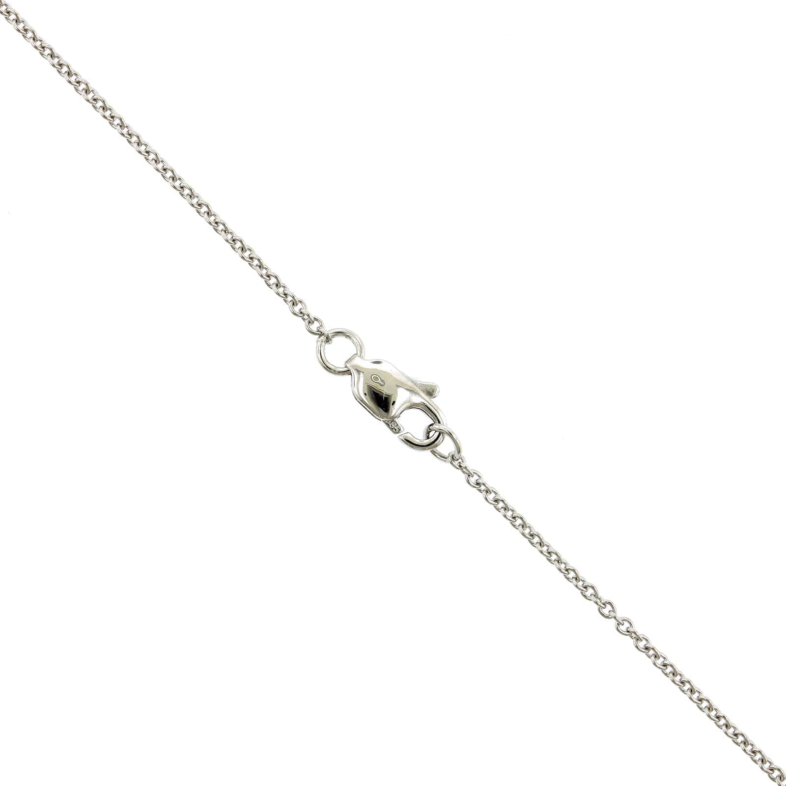 14K White Gold Single Prong Diamond Cross Necklace, 14k white gold, Long's Jewelers