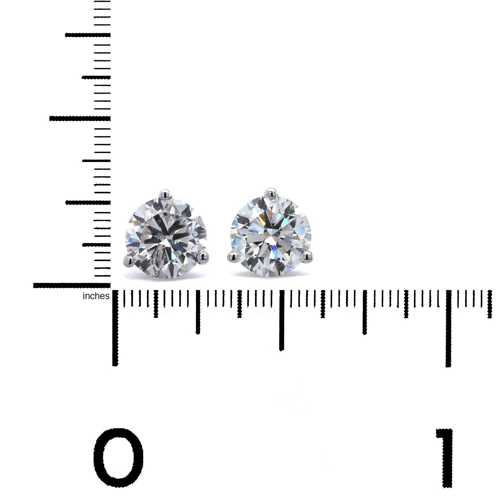 14K White Gold 2.00CTW Diamond Stud Earrings