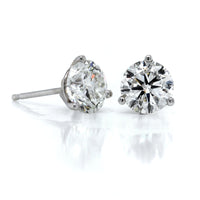 14K White Gold 2.00CTW Diamond Stud Earrings