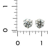 Platinum 3 Prong Diamond Stud Earrings