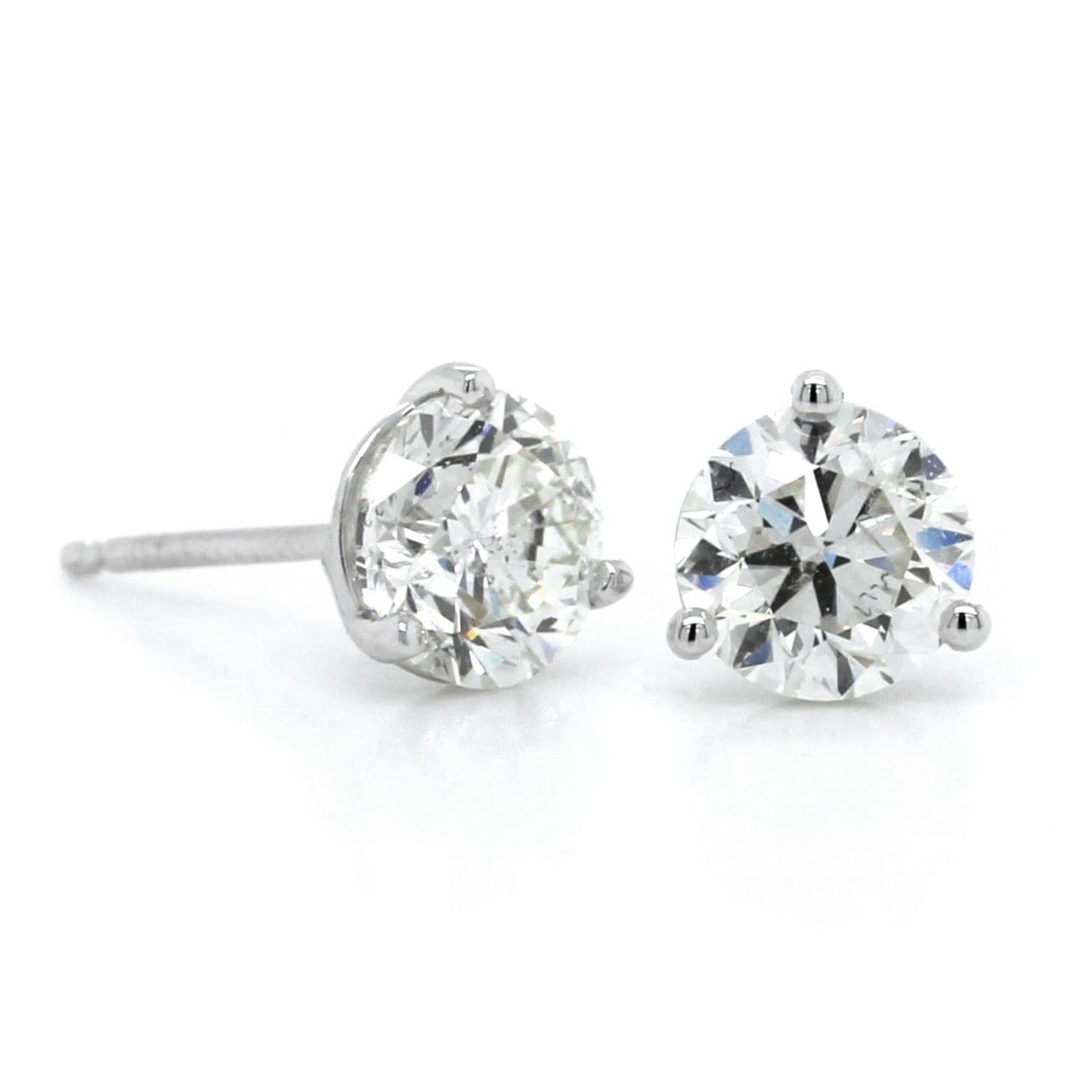 14K White Gold 1.75CTW Diamond Stud Earrings