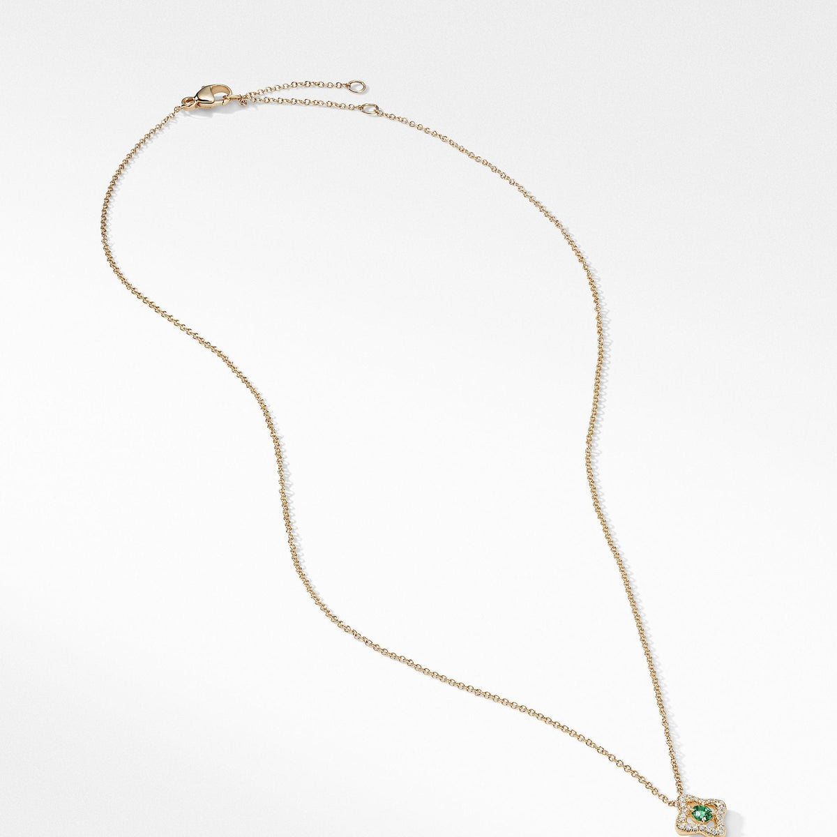 Necklace with Emerald and Diamonds in 18K Gold