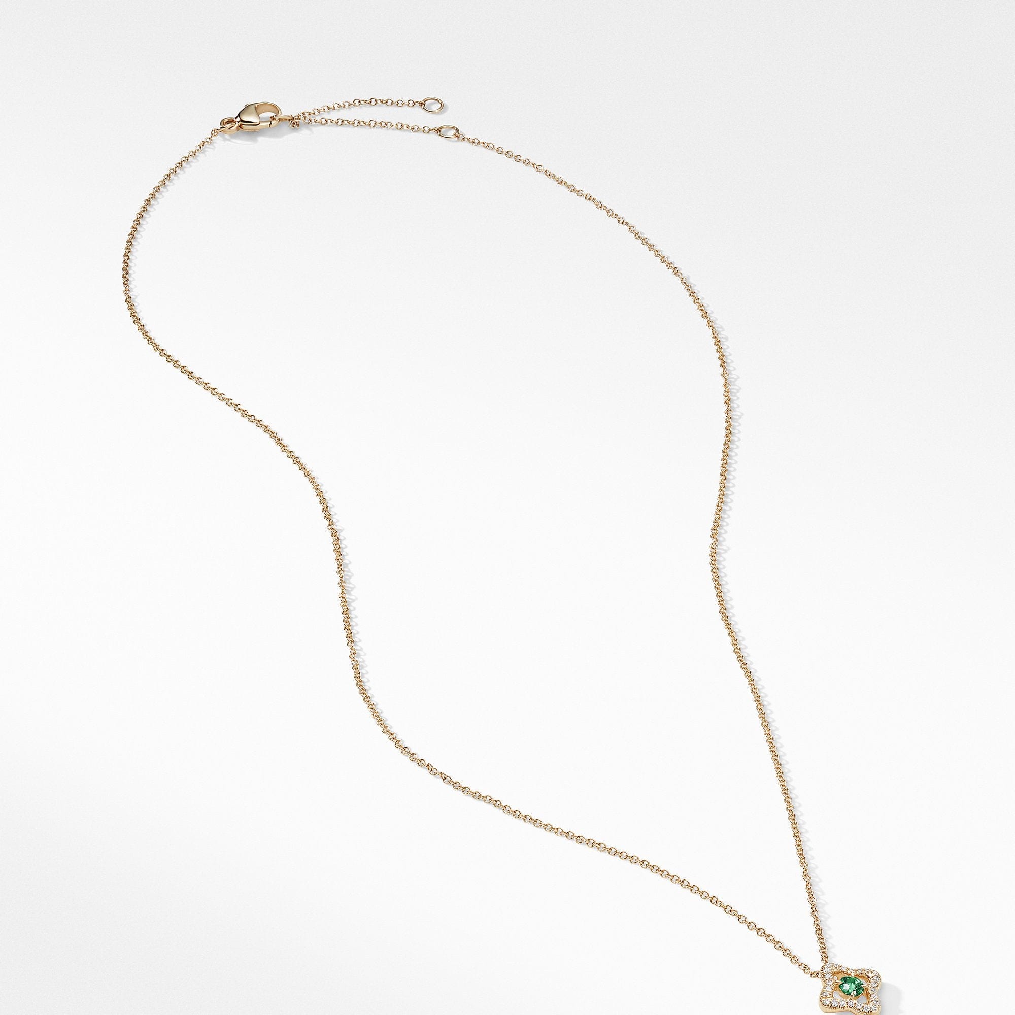 Necklace with Emerald and Diamonds in 18K Gold
