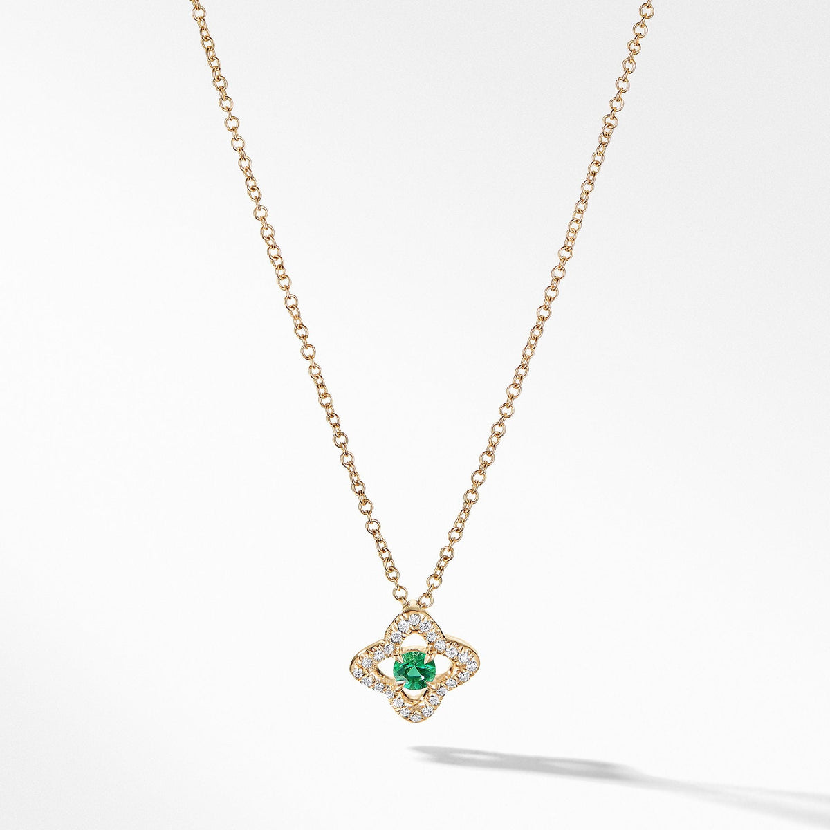 Necklace with Emerald and Diamonds in 18K Gold