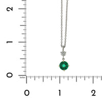 Platinum Emerald and Diamond Pendant