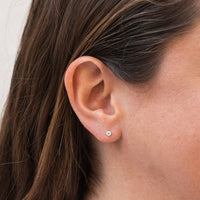 14K White Gold 1/4CTW Diamond Stud Earrings
