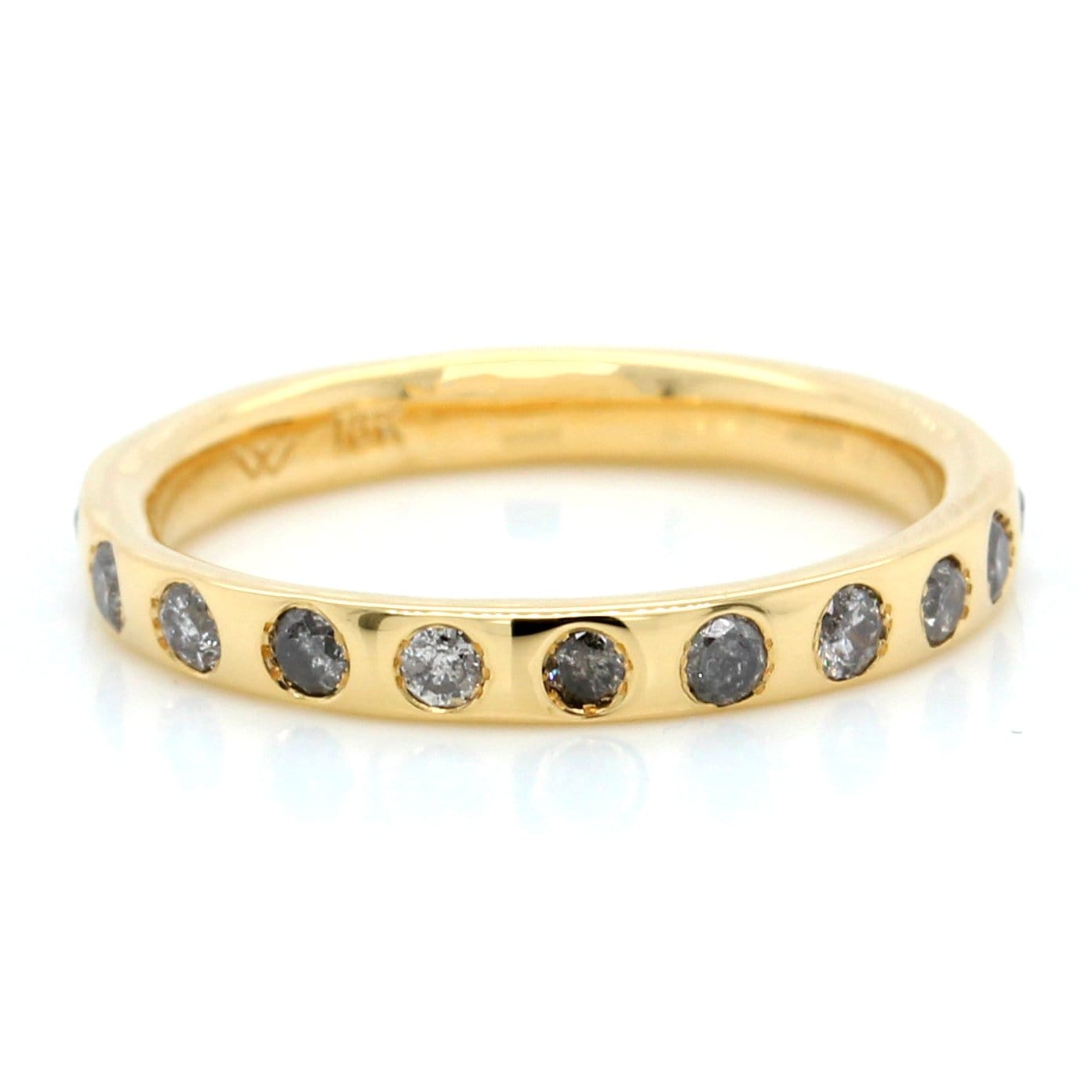 18K Yellow Gold Flush Set Eternity Band
