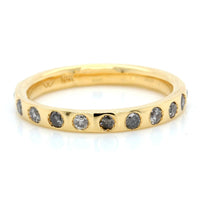 18K Yellow Gold Flush Set Eternity Band