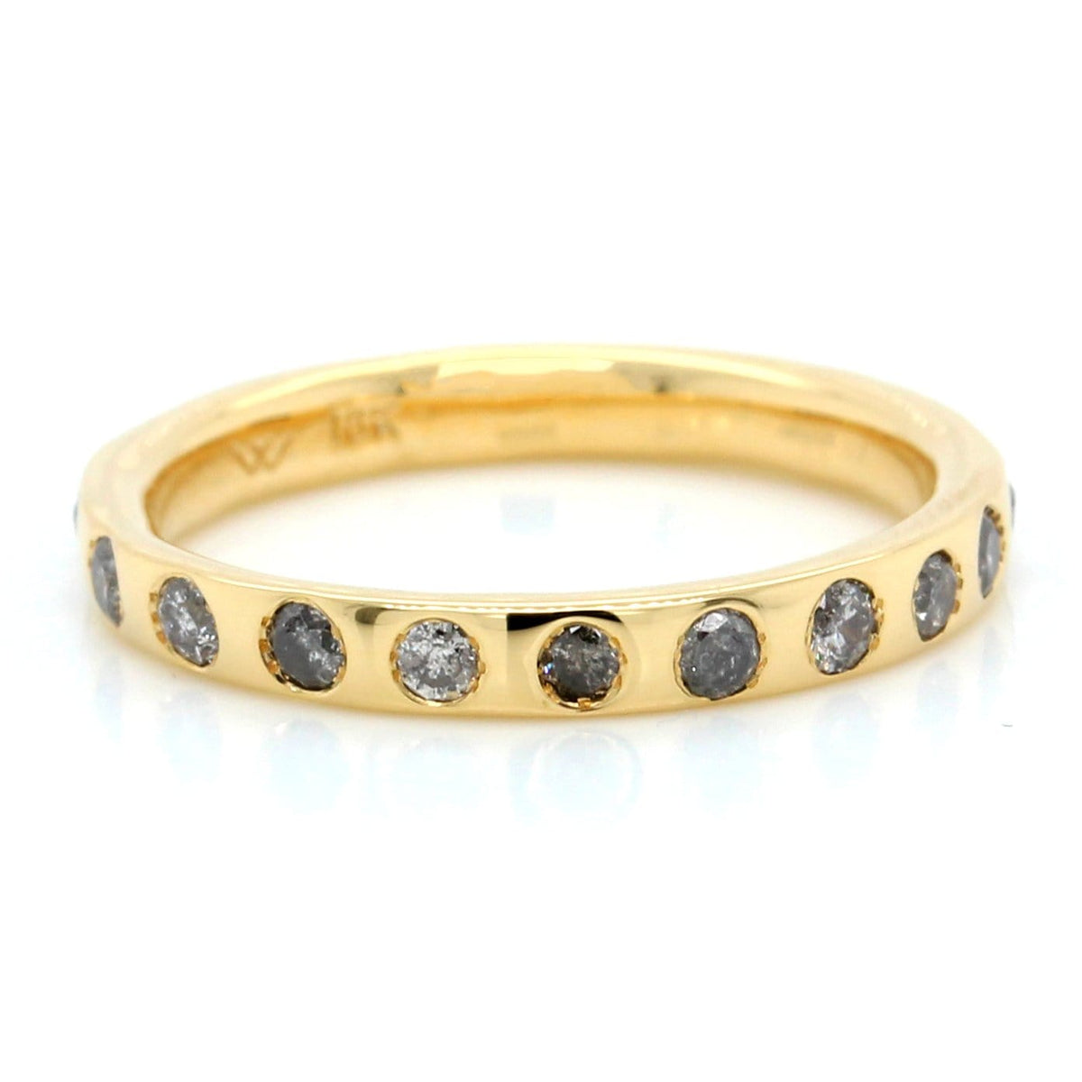 18K Yellow Gold Flush Set Eternity Band