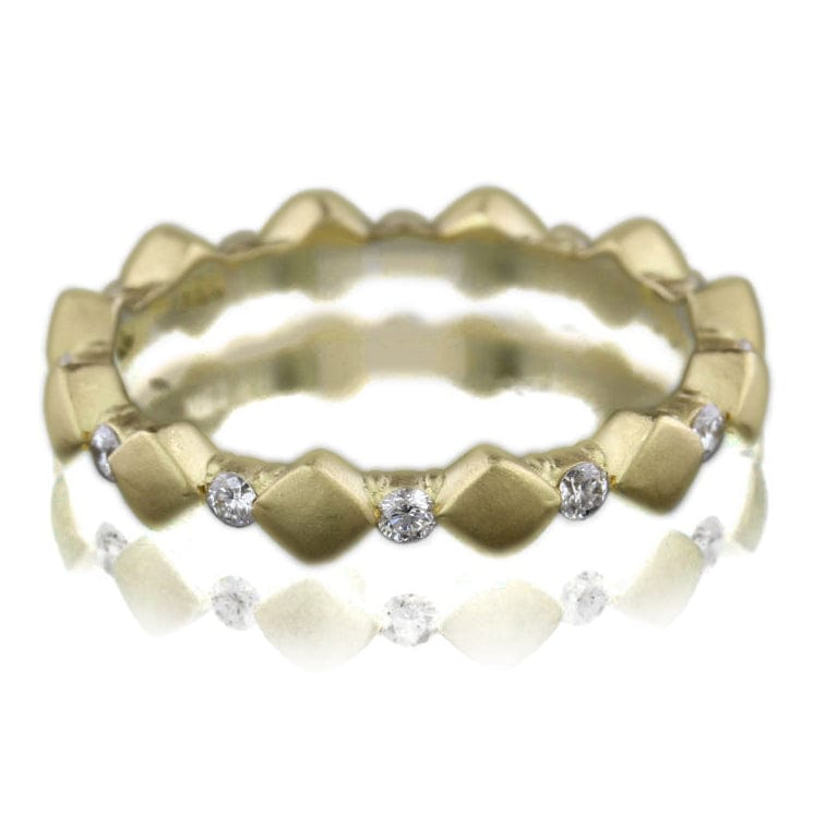 18K Yellow Gold Stack Diamond Ring