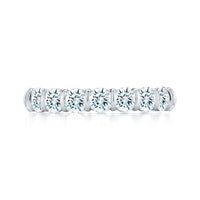 Platinum Bar Set Diamond Eternity Band