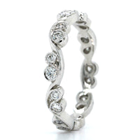 Platinum Diamond Bezel Set Twist Band, Platinum, Long's Jewelers