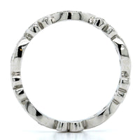 Platinum Diamond Bezel Set Twist Band, Platinum, Long's Jewelers