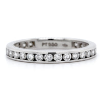Platinum Channel Set Diamond Band