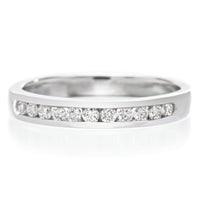 Platinum 11 Stone Channel Set Diamond Band .25ctw