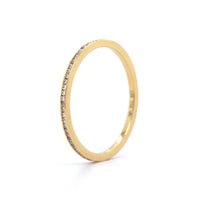 18K Yellow Gold Channel Set Diamond Band
