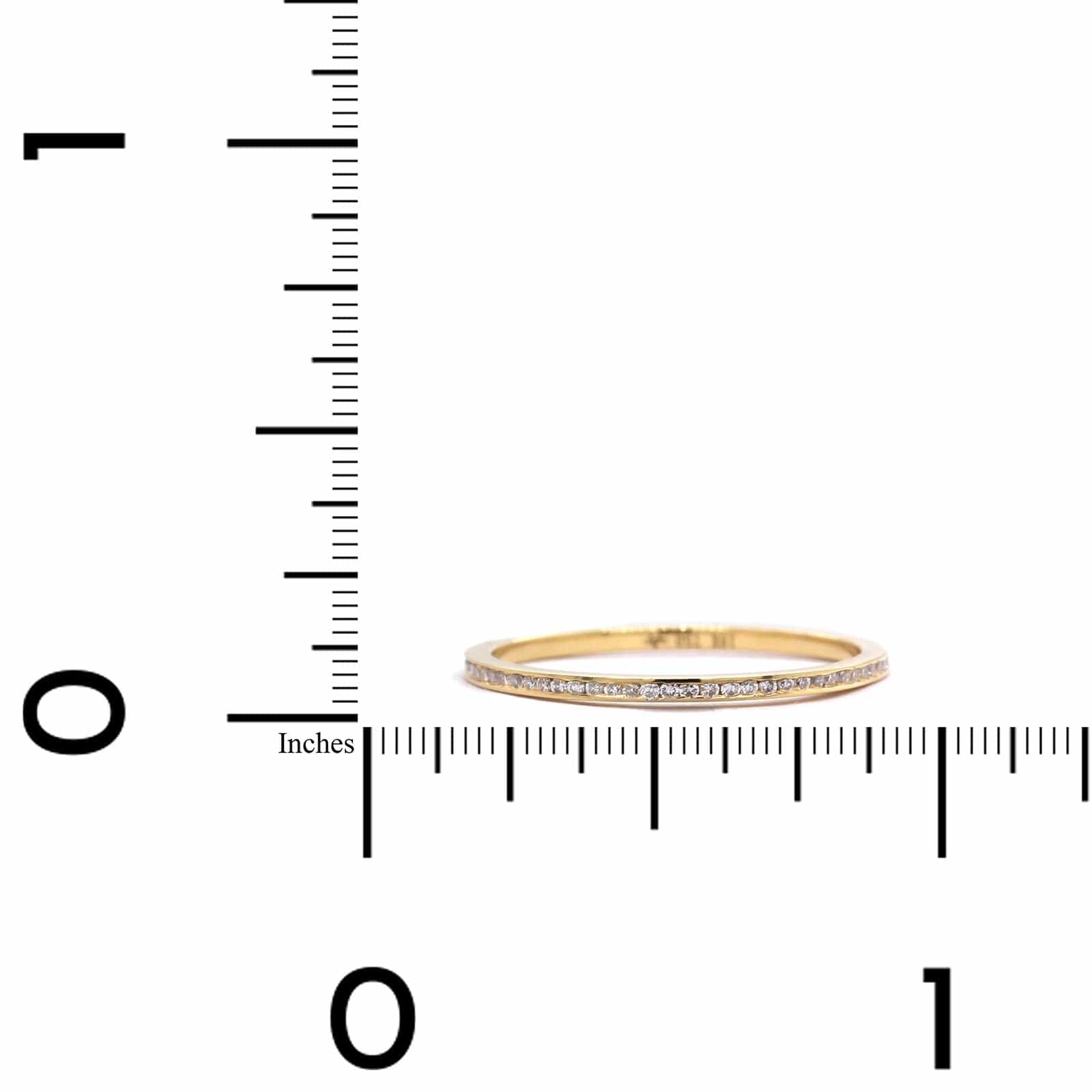 18K Yellow Gold Channel Set Diamond Band
