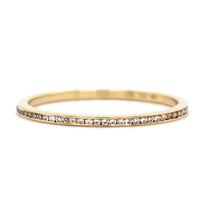 18K Yellow Gold Channel Set Diamond Band