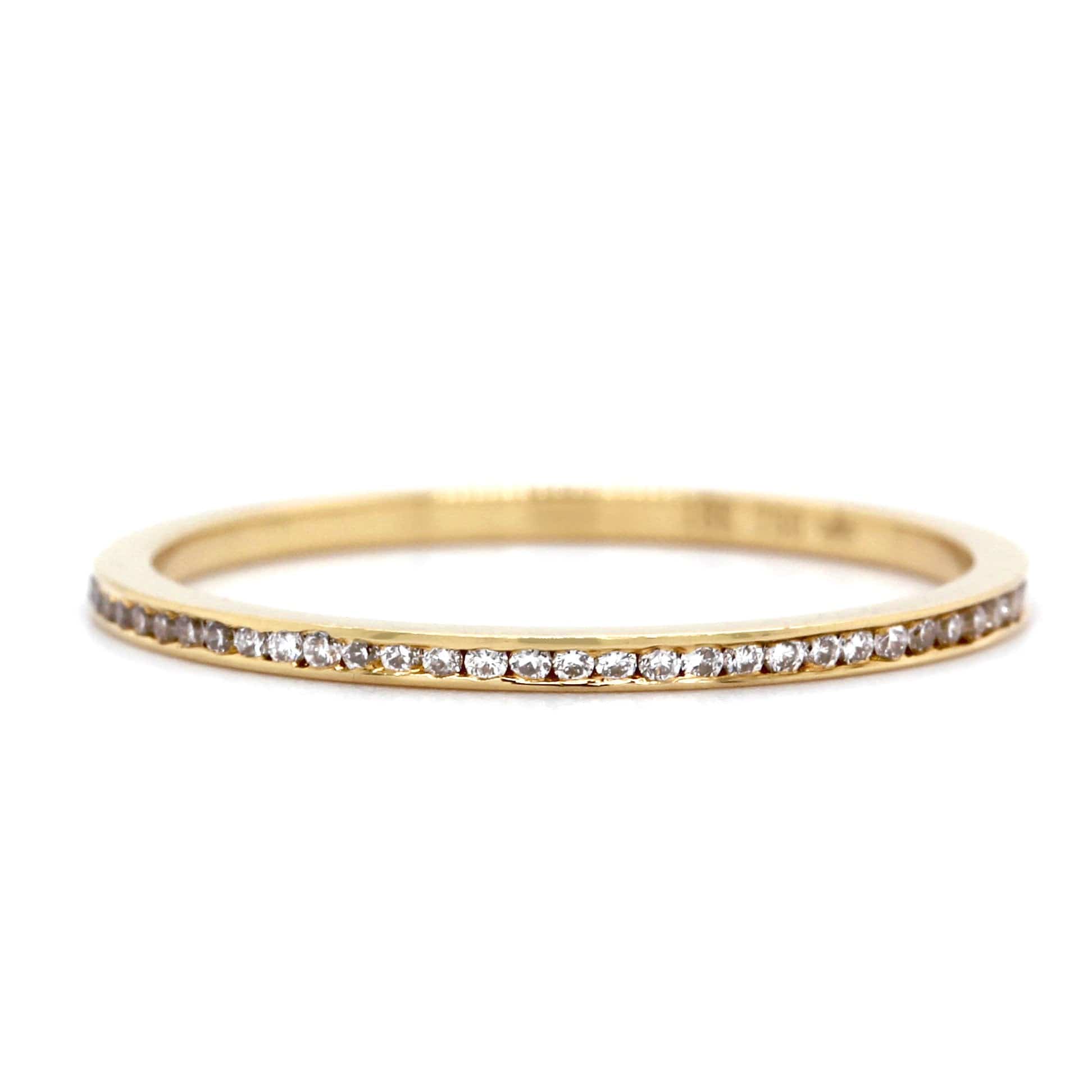 18K Yellow Gold Channel Set Diamond Band