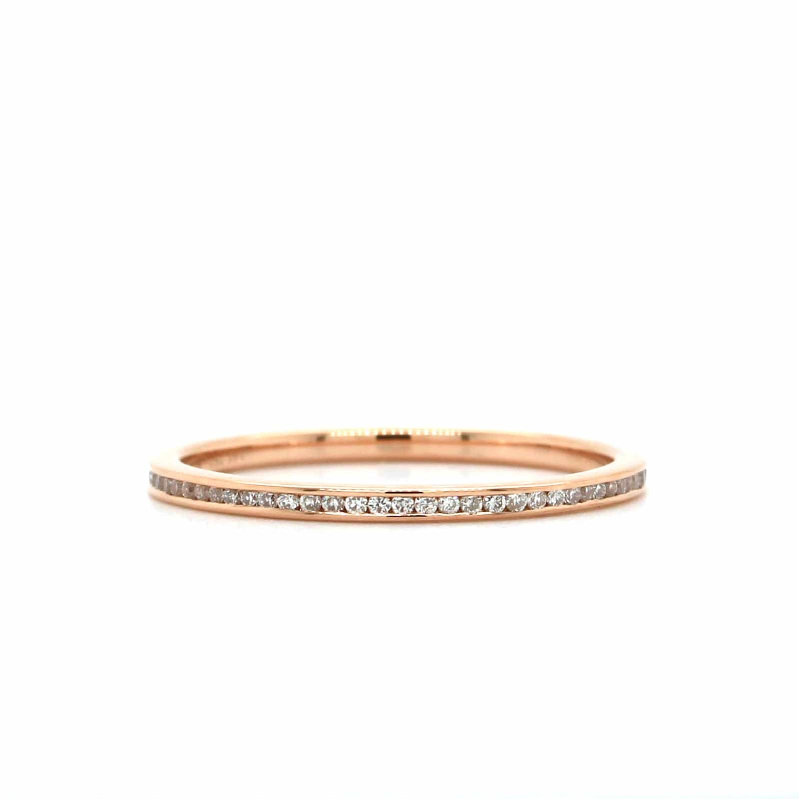 18K Rose Gold Channel Set Diamond Band