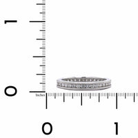 18K White Gold Milgrain Channel Set Diamond Band