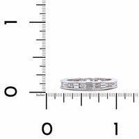 18K White Gold Channel Round and Baguette Diamond Eternity Band