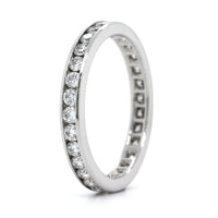 Platinum Channel Set Diamond Eternity Band