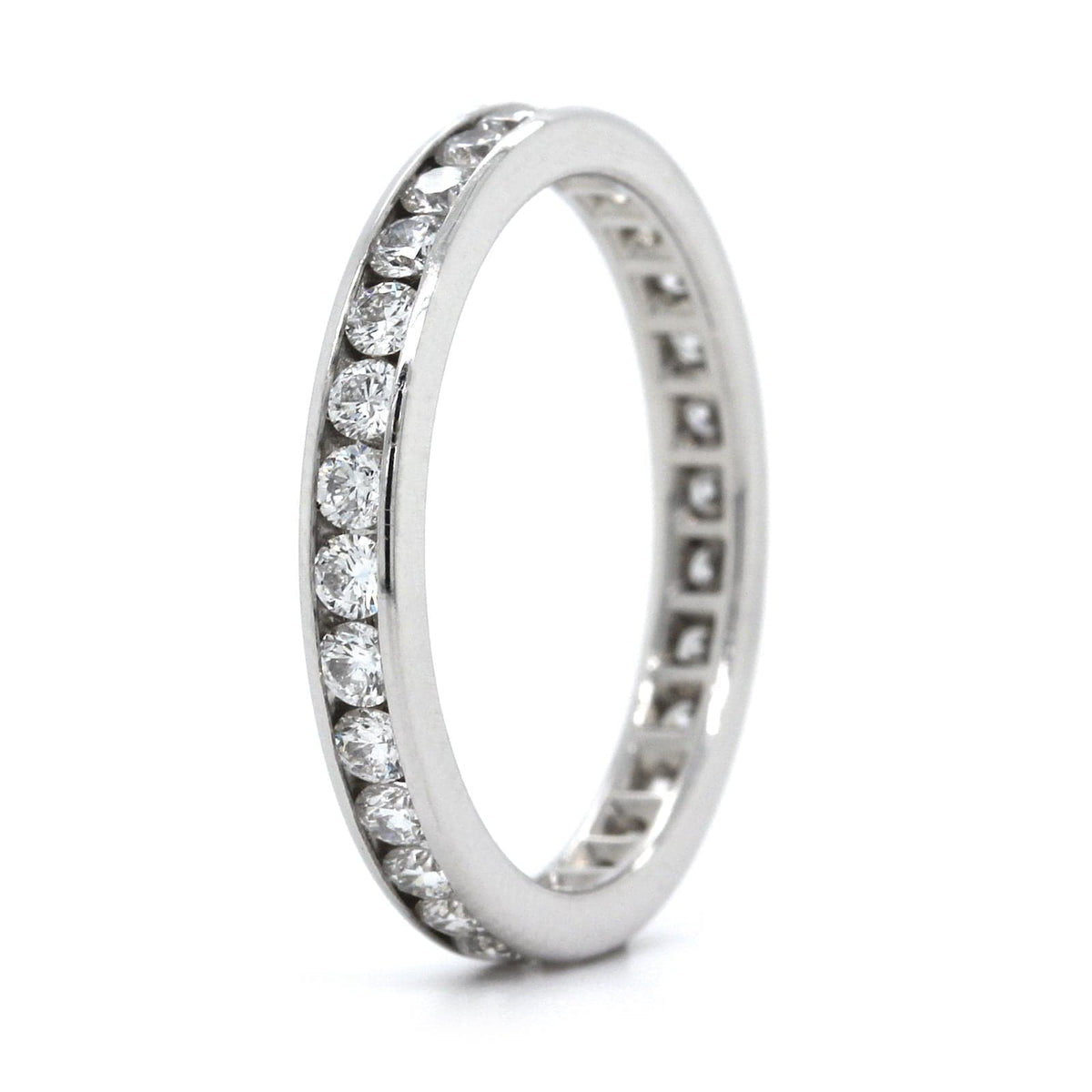 Platinum Channel Set Diamond Eternity Band