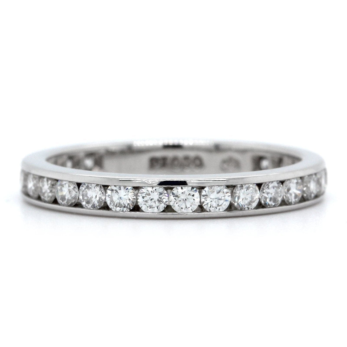 Platinum Channel Set Diamond Eternity Band