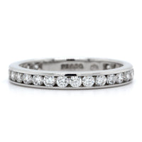Platinum Channel Set Diamond Eternity Band