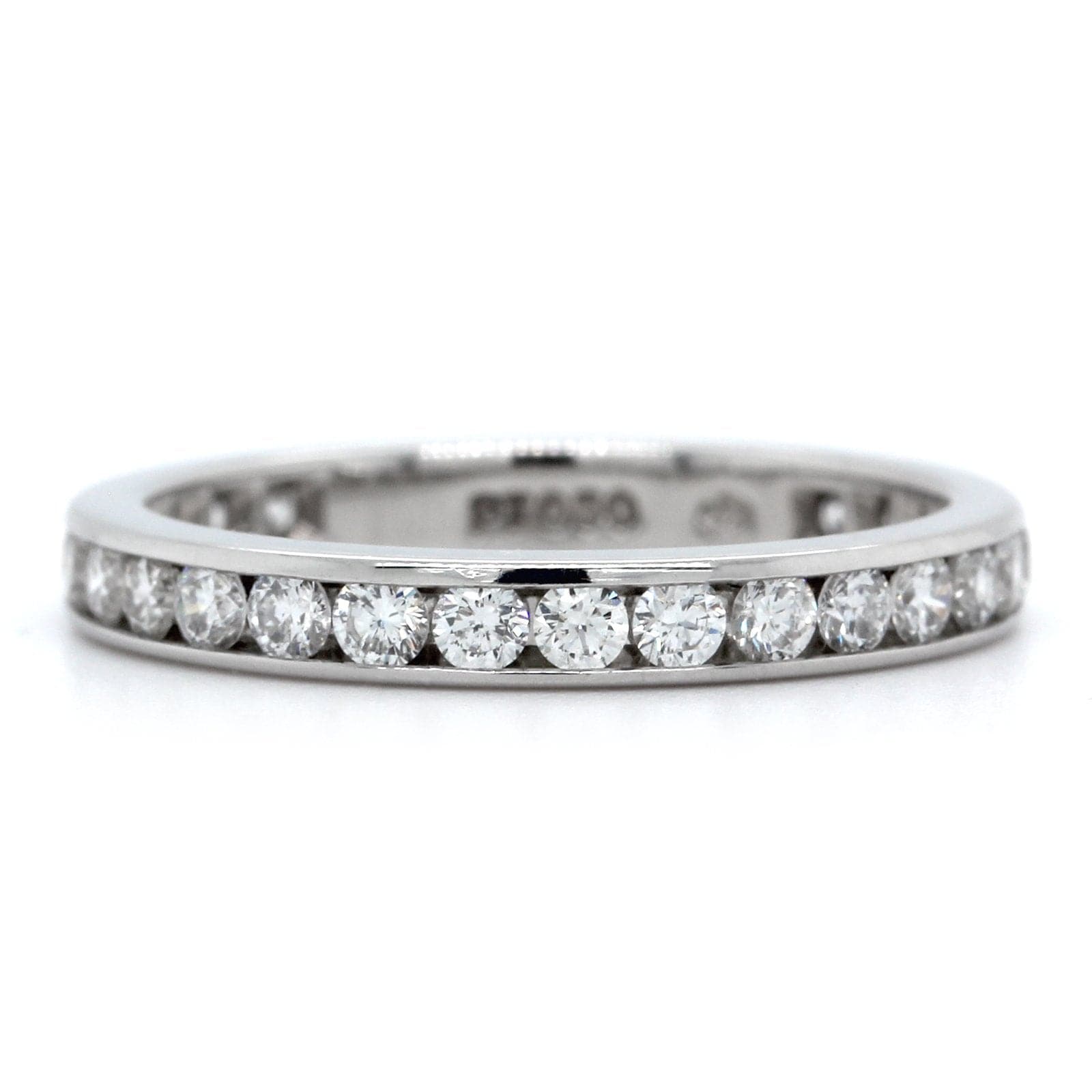 Platinum Channel Set Diamond Eternity Band