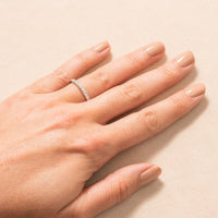 Platinum Smooth Channel Set Diamond Eternity Band