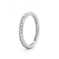 Platinum Smooth Channel Set Diamond Eternity Band