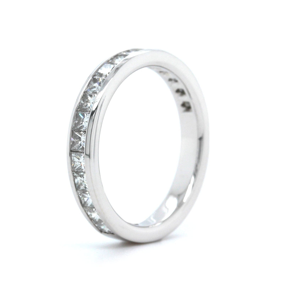18K White Gold Channel Set Diamond Eternity Band
