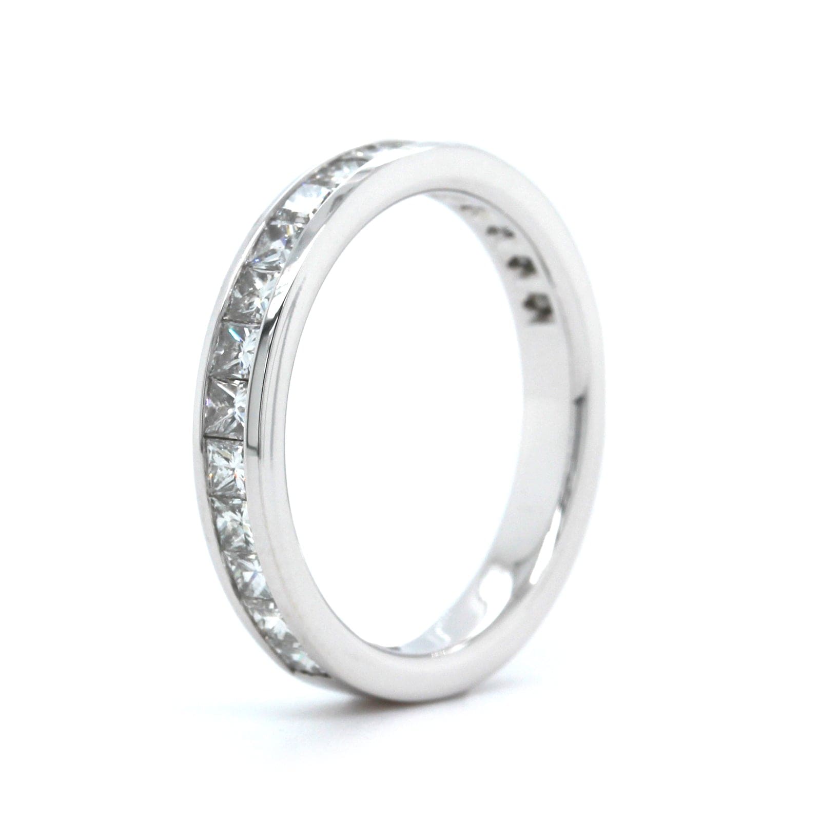 18K White Gold Channel Set Diamond Eternity Band