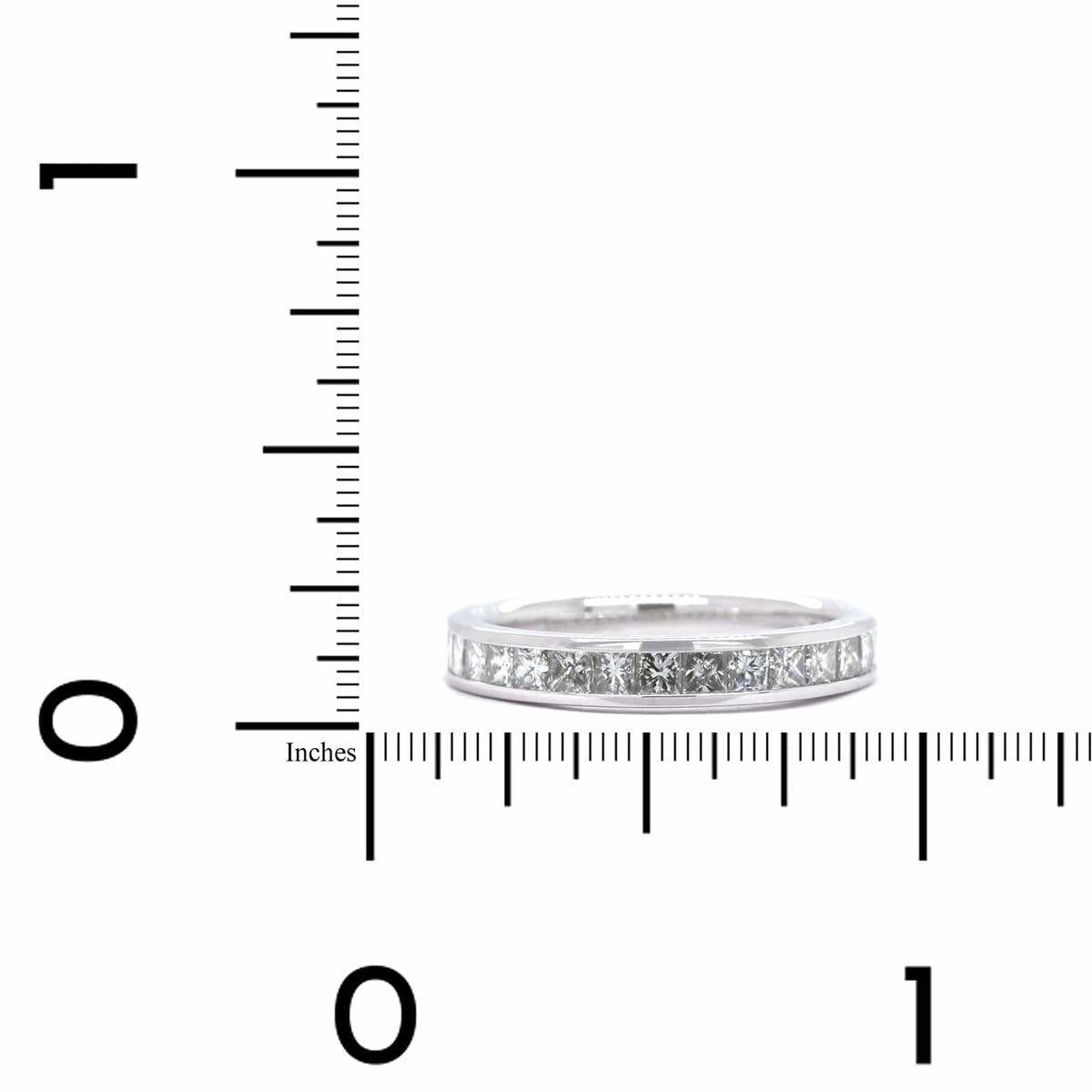 18K White Gold Channel Set Diamond Eternity Band