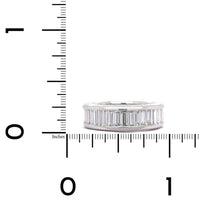 Platinum Channel Set Baguette Diamond Eternity Band