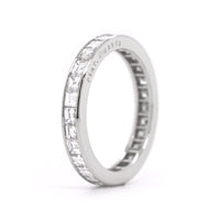 Oscar Heyman Platinum Channel Set Princess Cut Diamond Eternity Band