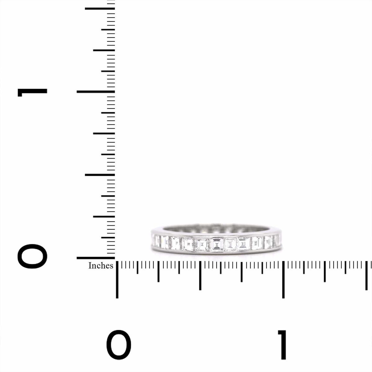 Oscar Heyman Platinum Channel Set Princess Cut Diamond Eternity Band