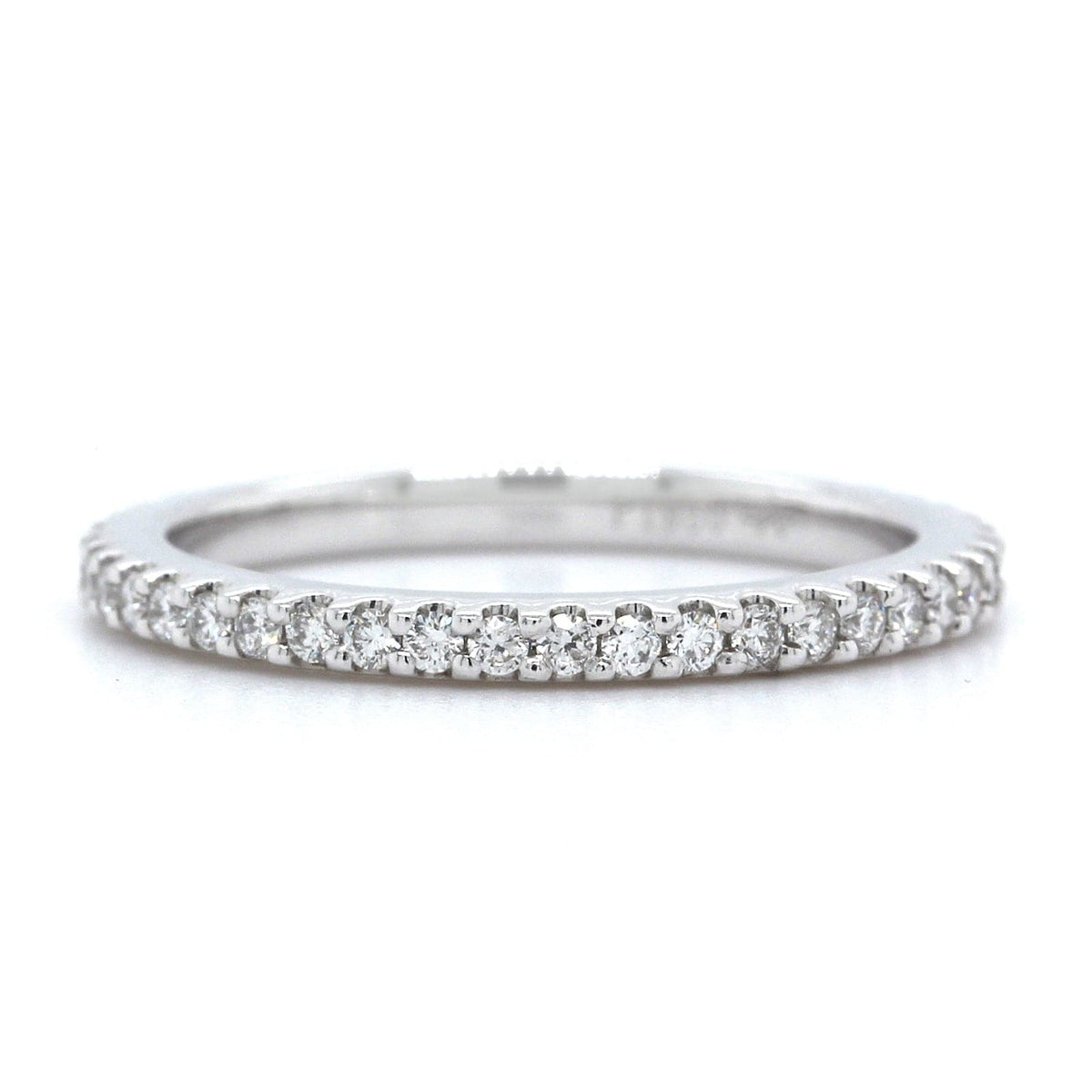 Platinum Shared Prong Diamond Eternity Band
