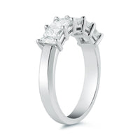 Platinum Five Stone Princess Cut Wedding Ring