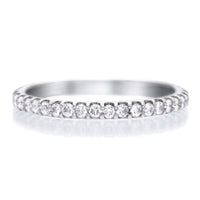 18K White Gold Shared Prong Diamond Eternity Band