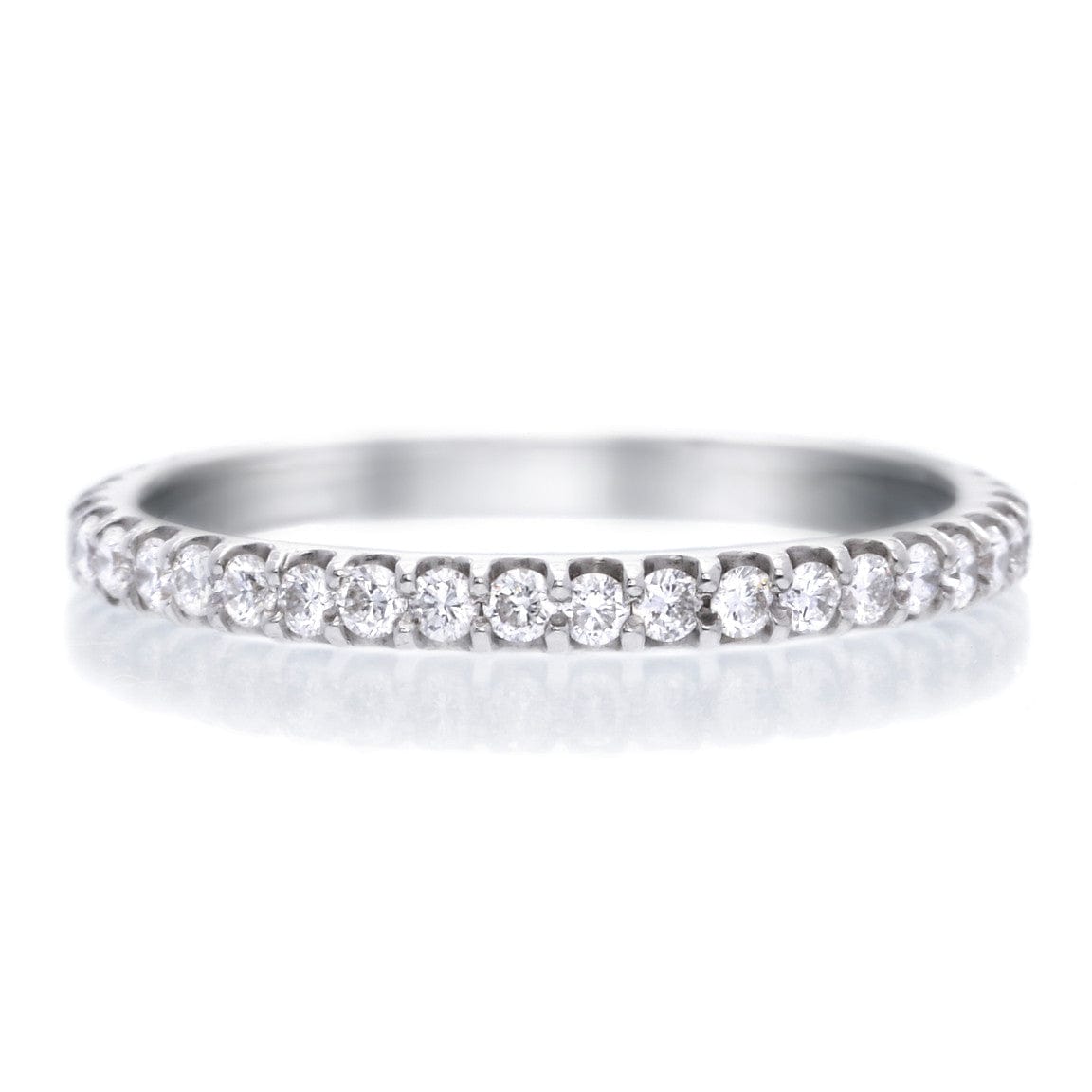 18K White Gold Shared Prong Diamond Eternity Band