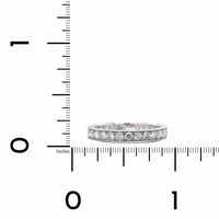 18K White Gold Bead Set Diamond Eternity Band