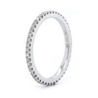 18K White Gold Shared Prong Diamond Band